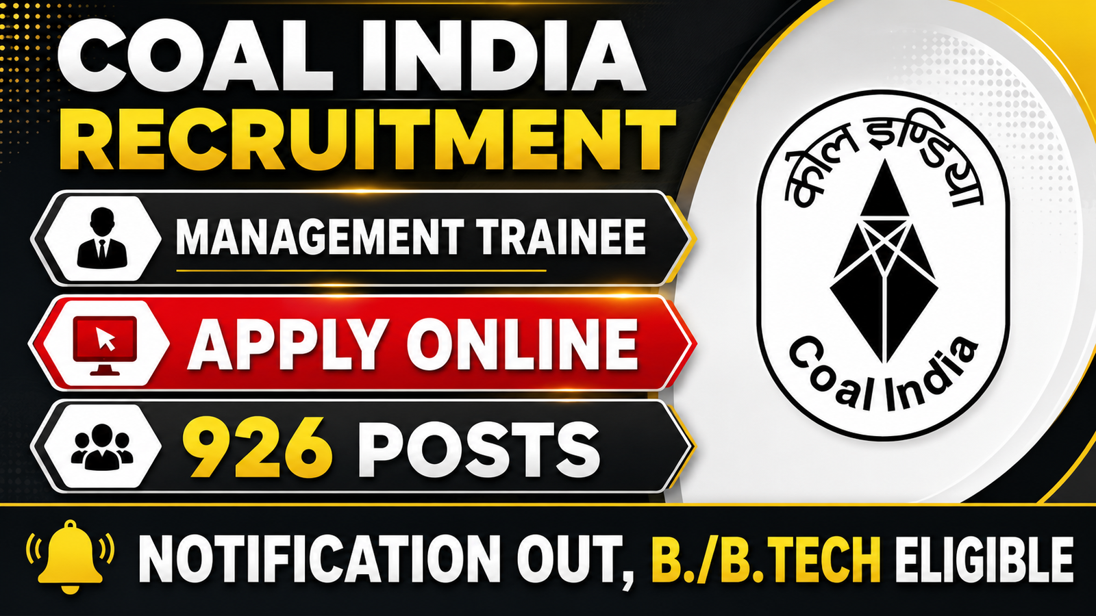 Coal India MT Recruitment 2026