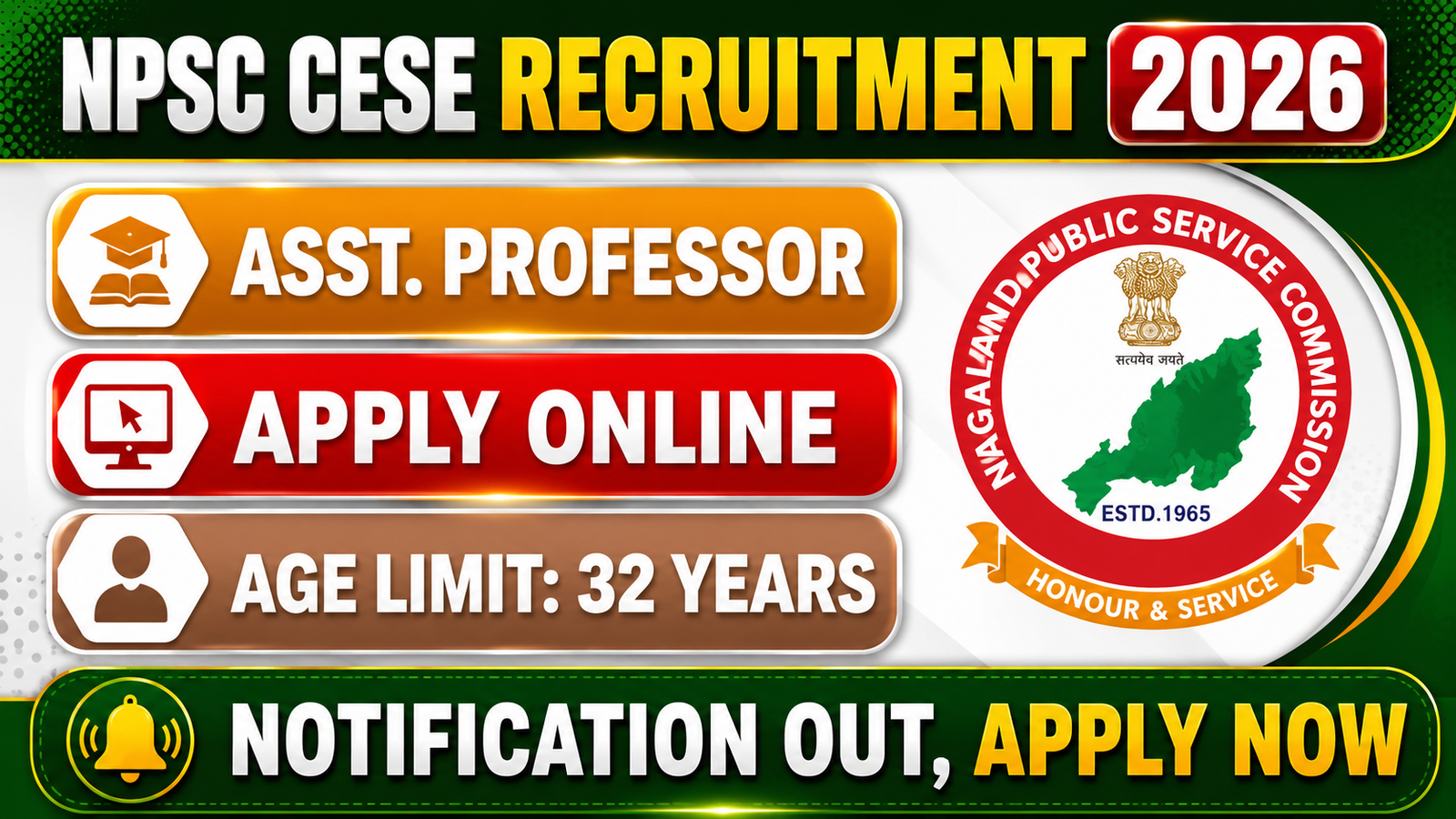 NPSC CESE Recruitment 2026: