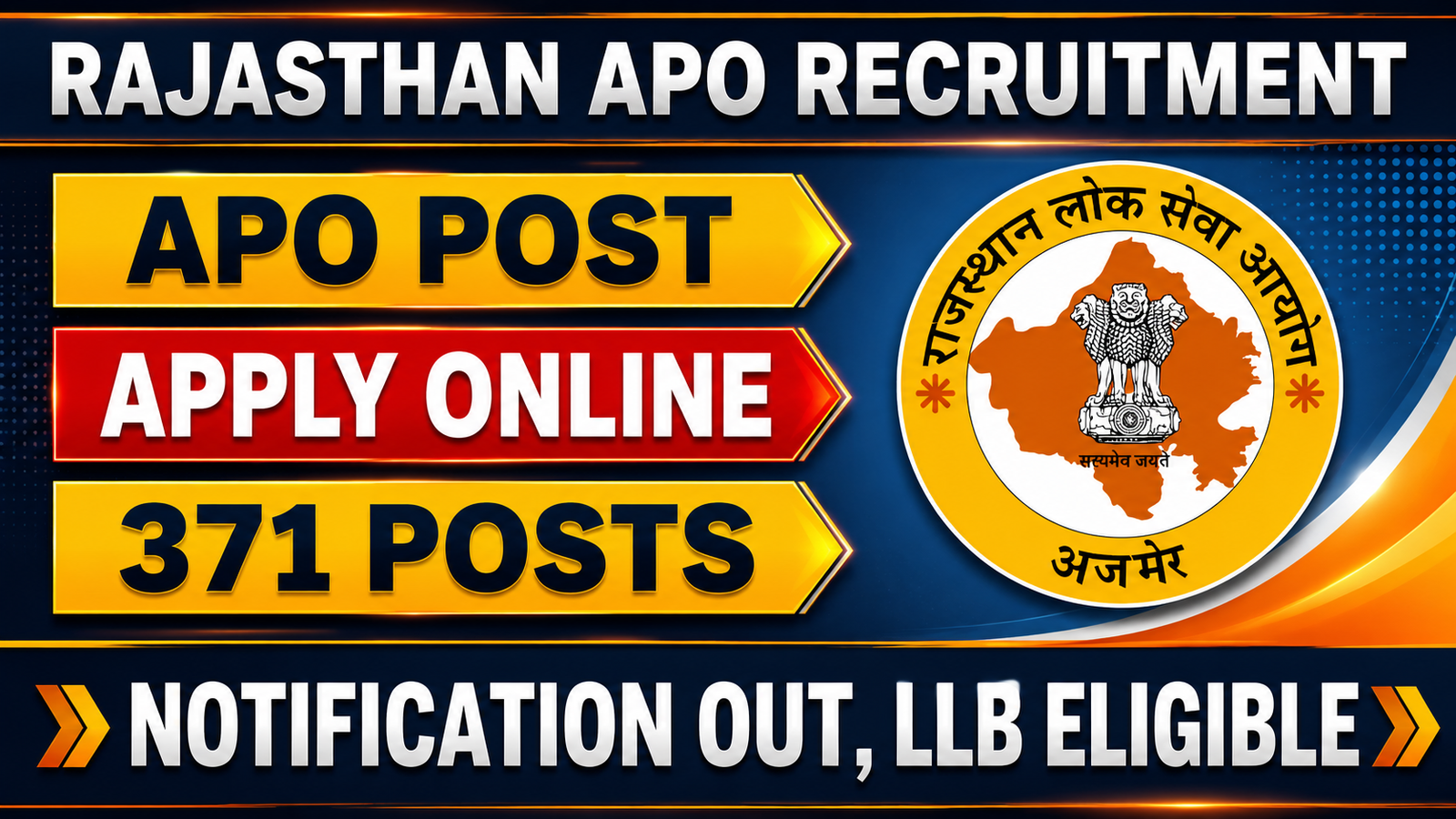 Rajasthan APO Recruitment 2026
