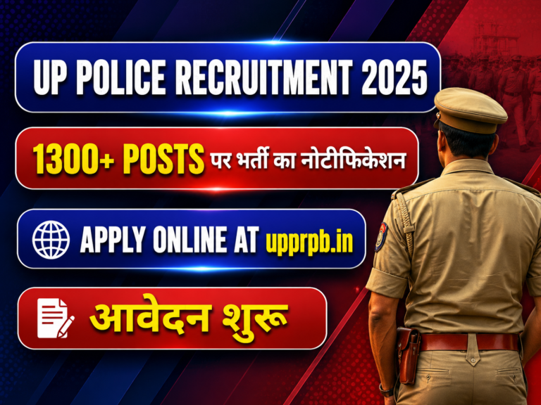 UP Police Computer Operator Recruitment 2025: नोटिफिकेशन जारी, जानें पात्रता, आयु सीमा, चयन प्रक्रिया, सैलरी और आवेदन प्रक्रिया