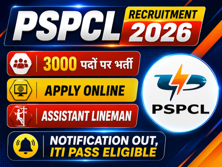 PSPCL ALM Recruitment 2026: 3000 पदों पर भर्ती, जानें पात्रता, आयु सीमा, सैलरी और ऑनलाइन आवेदन प्रक्रिया