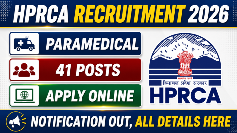 HPRCA Pharmacist Recruitment 2026: 41 पदों पर भर्ती, जानें आवेदन प्रक्रिया, योग्यता और चयन प्रक्रिया