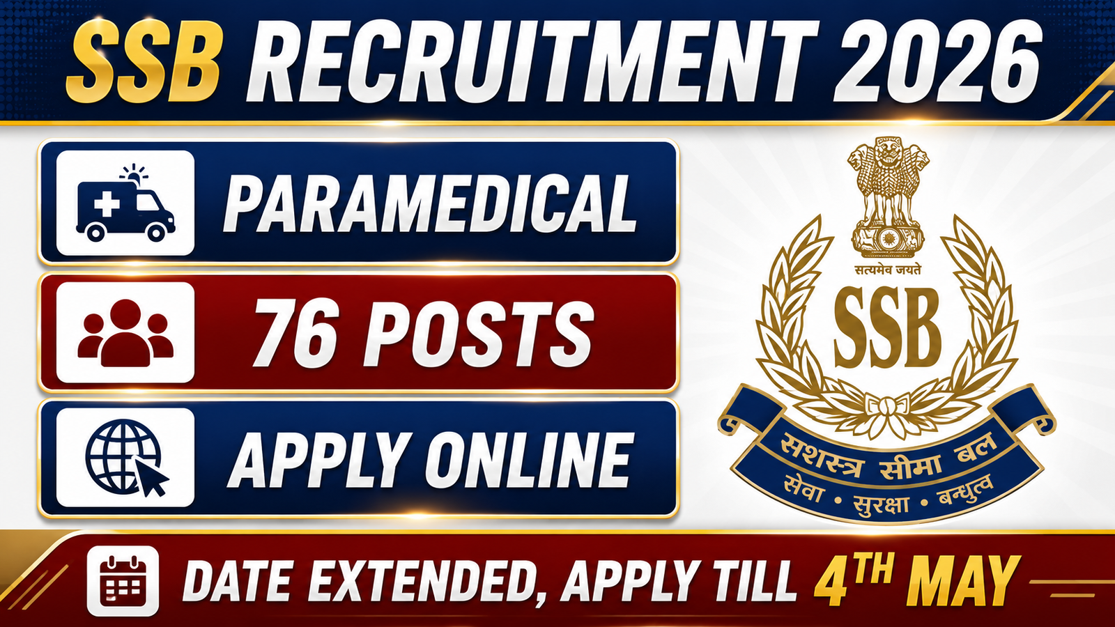 SSB Paramedical Recruitment 2026