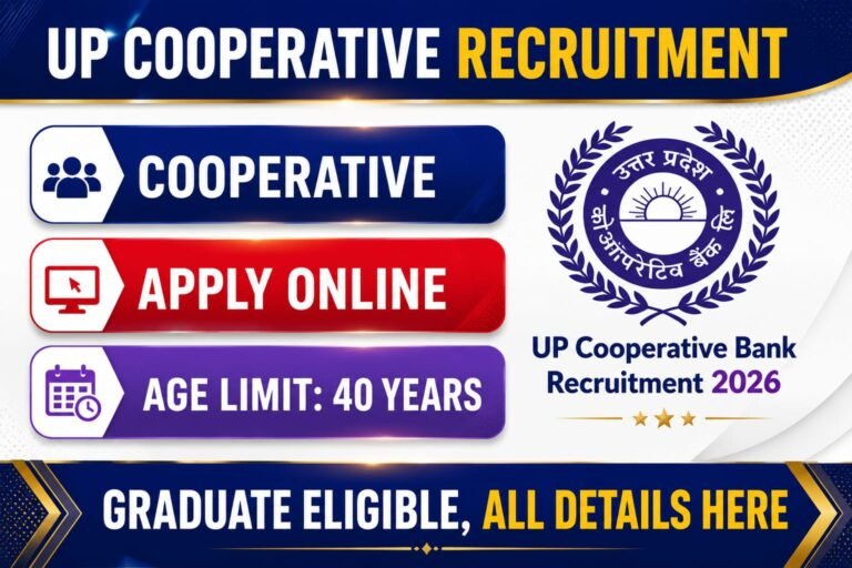 UP Cooperative Recruitment 2026: 2000+ पदों पर बंपर भर्ती, ऐसे करें ऑनलाइन आवेदन