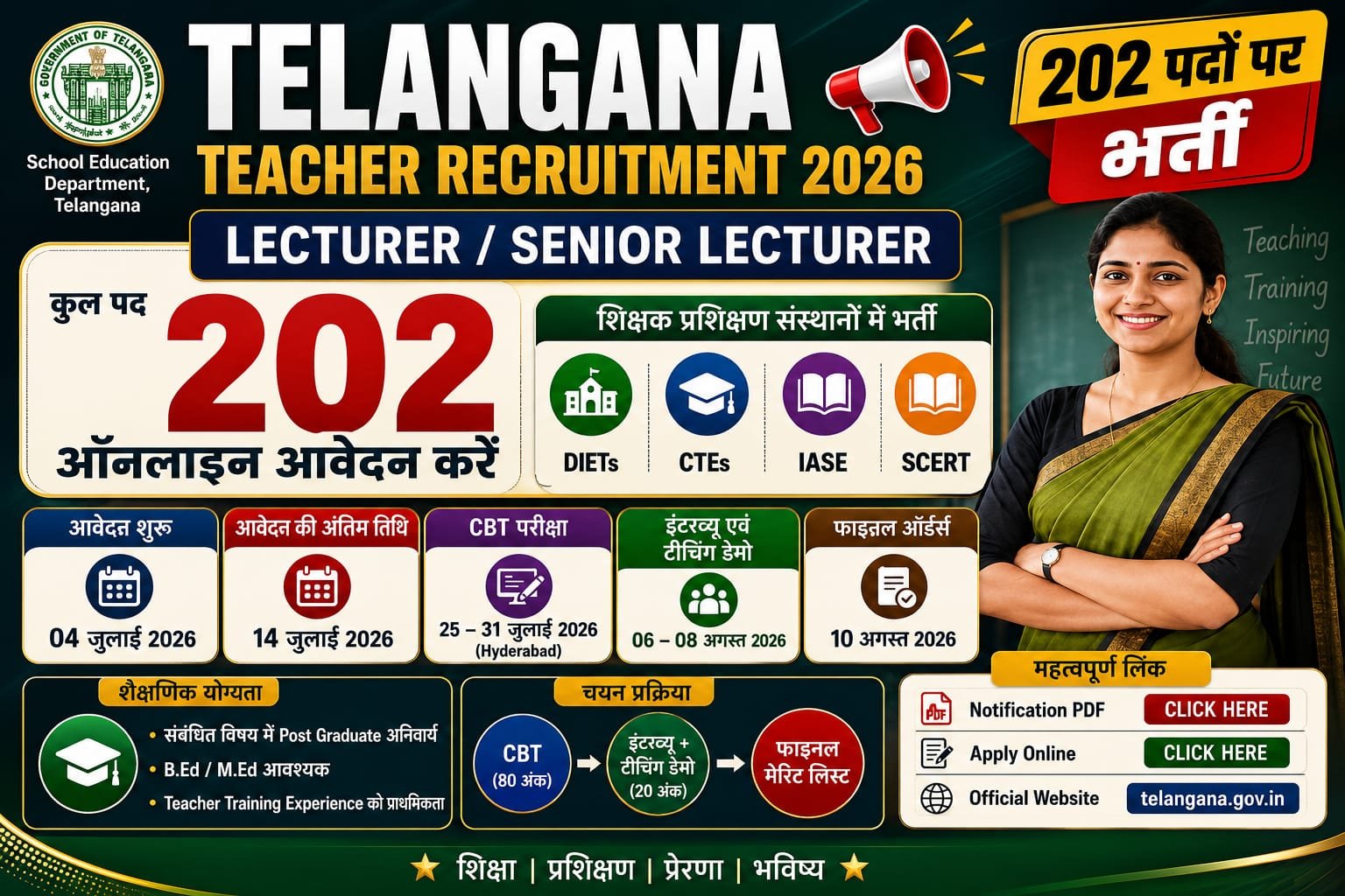Telangana Teacher Recruitment 2026