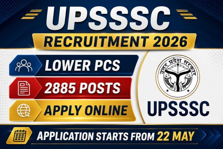 UPSSSC Lower PCS Recruitment 2026: 2285 पदों पर बंपर भर्ती, ऐसे करें ऑनलाइन आवेदन