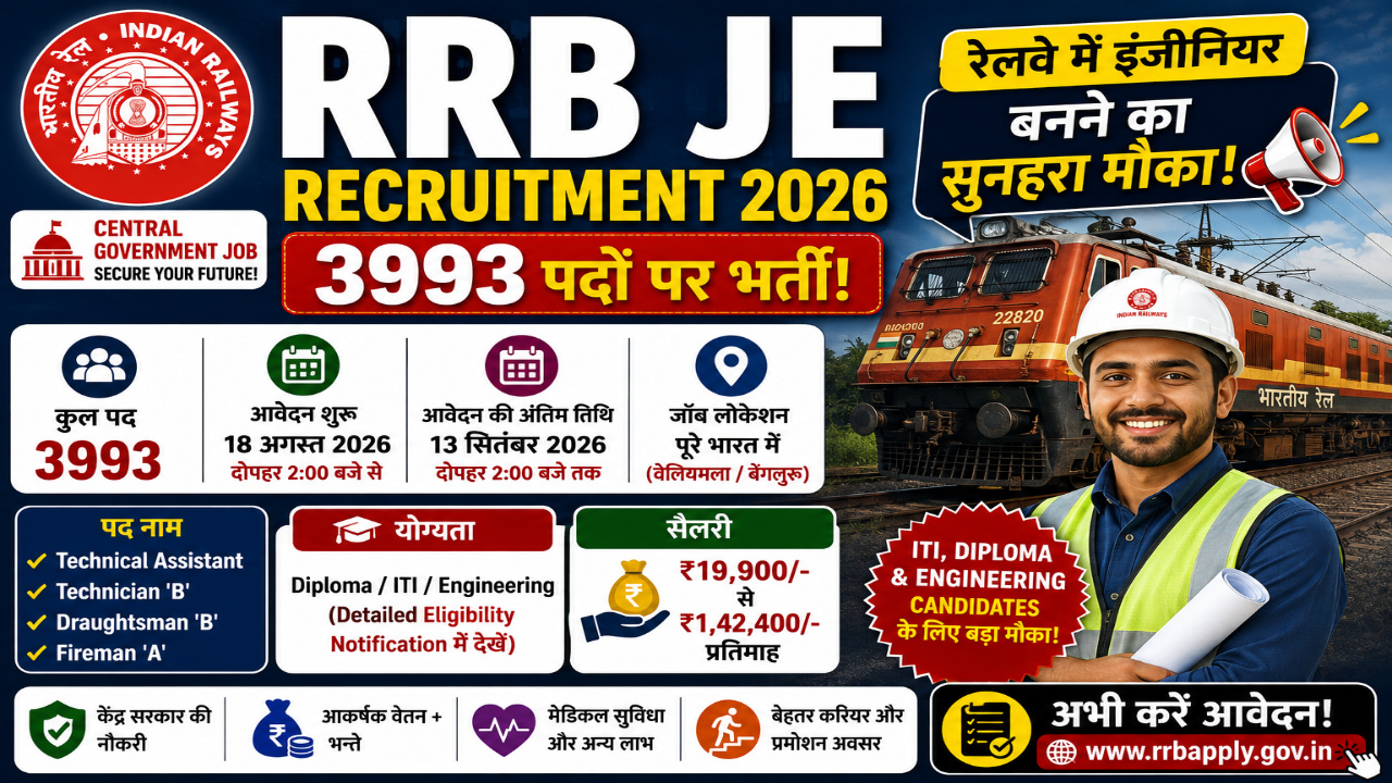 RRB JE Recruitment 2026