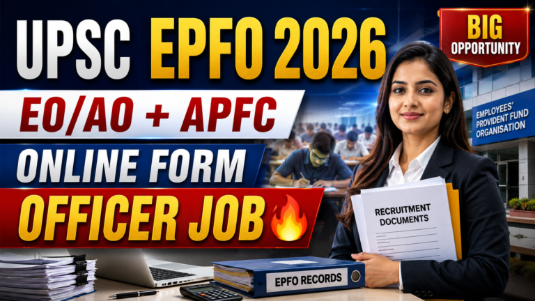 UPSC EPFO / APFC Online Form 2026: Eligibility, Exam Pattern, Apply Online