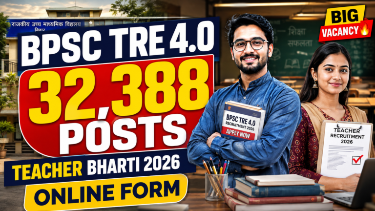 BPSC School Teacher TRE 4.0 Online Form 2026: 32,388 Posts Apply Online