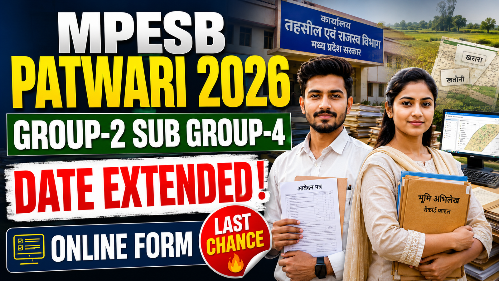 MPESB Group-2 Sub Group-4 Patwari Online Form 2026