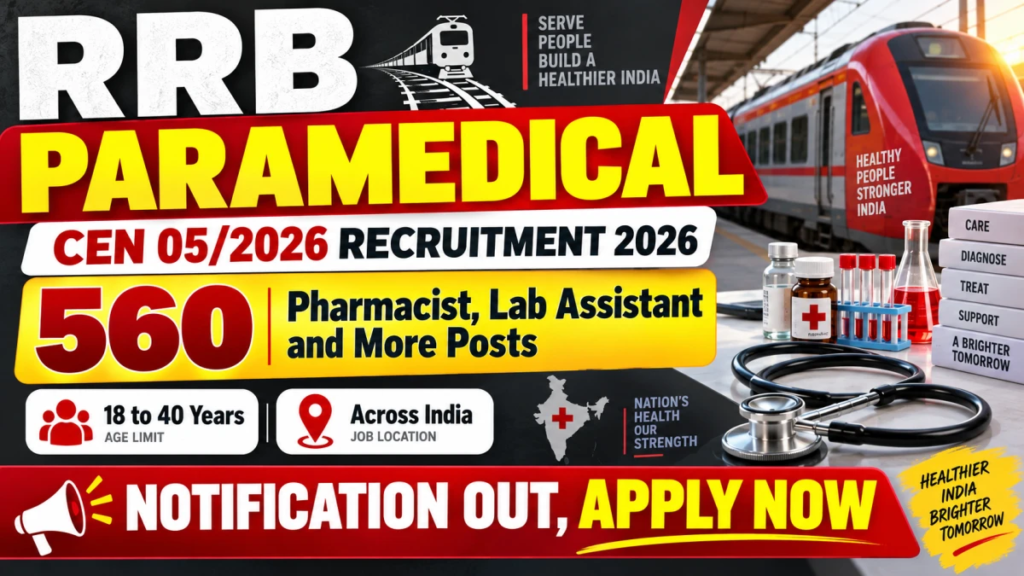 RRB Paramedical CEN 05/2026 Recruitment 2026